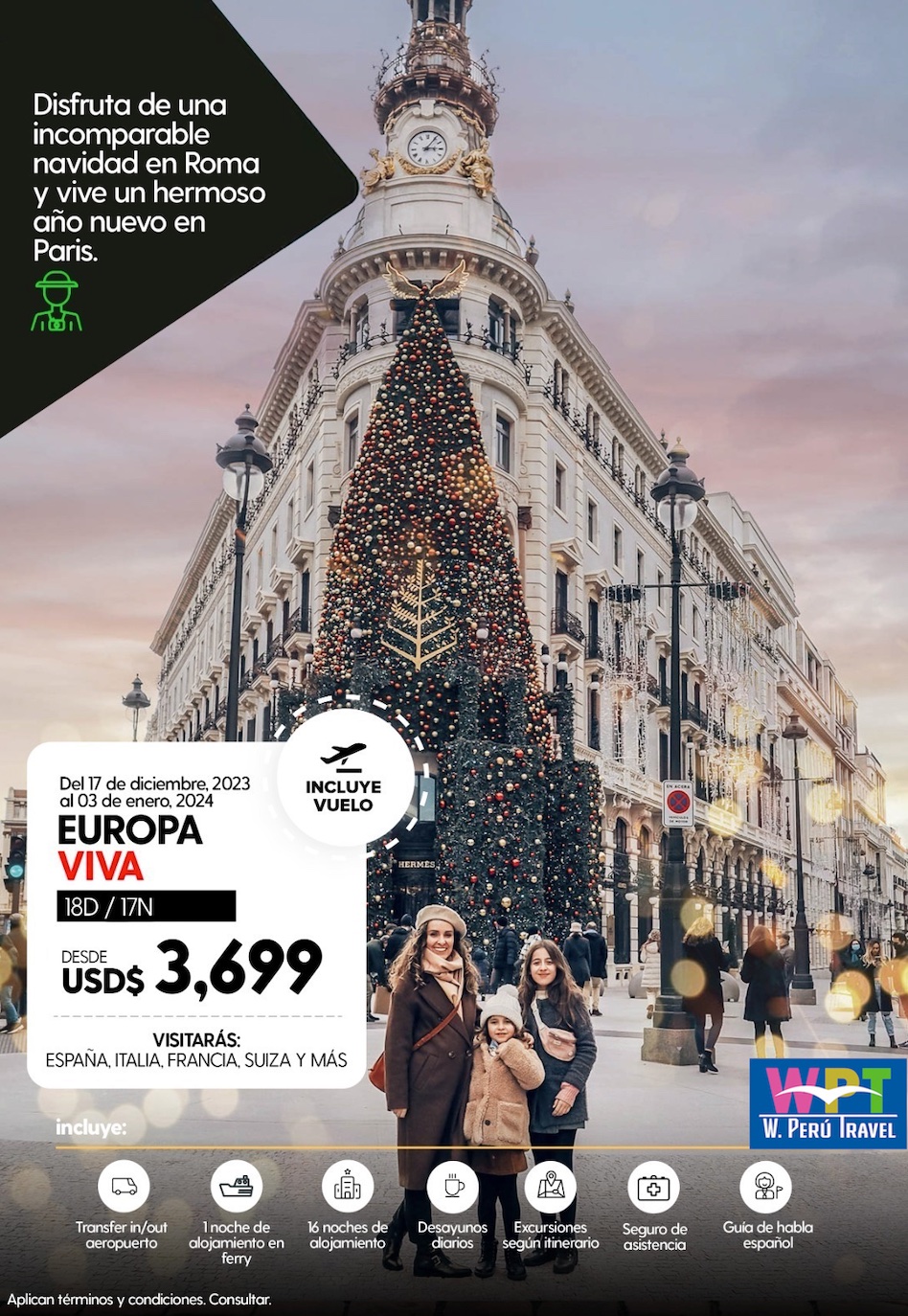 Navidad en ROMA y Año Nuevo en PARIS